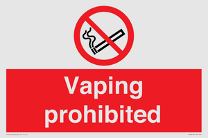 Vaping prohibited